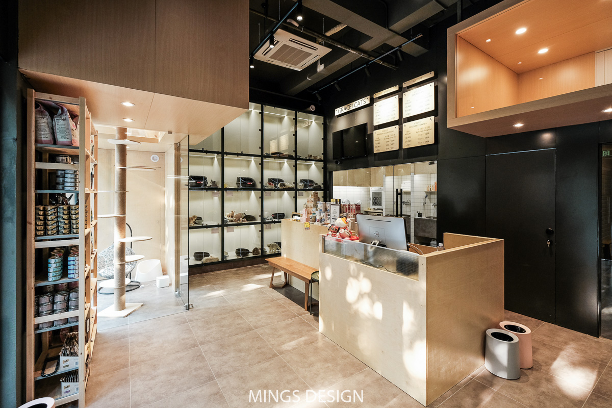 宠物店设计,上海宠物店设计,上海猫店设计,工业风宠物店设计,性冷淡风格宠物店设计,工业风格宠物店设计,阁楼上的猫店设计